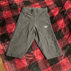 NWOT Adidas biker shorts black glitter SZ XXS